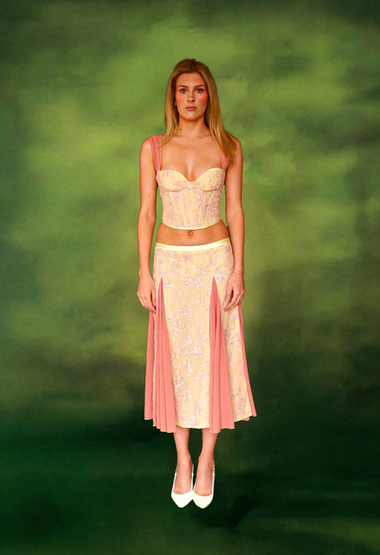 Fiorella Midi Skirt (Pink)